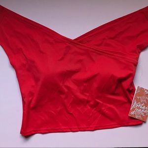 Kortni Jeane Off the Shoulder Top in Lava Red